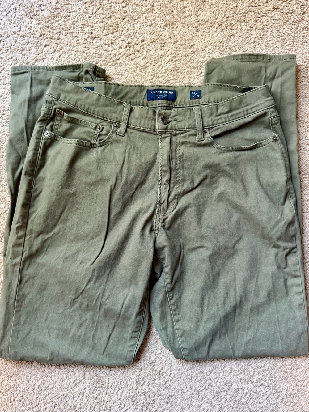 Lucky Brand Men's Olive Pants